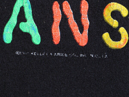 90s JAZZ ジャズ アート プリント 半袖 Tシャツ (XL)