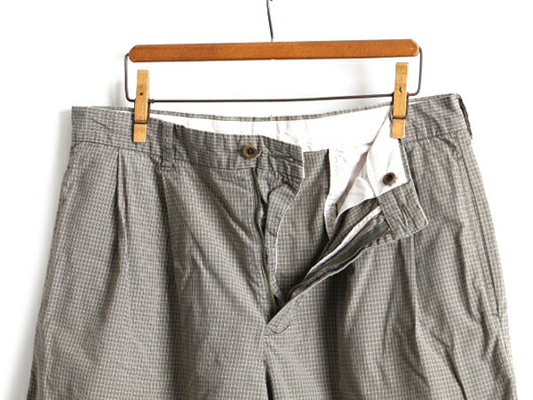 ■ ブルックスブラザーズ 2タック チェック コットン ショートパンツ メンズ 34 / 古着 Brooks Brothers ショーツ 短パン 半パン 半ズボン