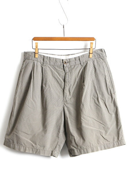 ■ ブルックスブラザーズ 2タック チェック コットン ショートパンツ メンズ 34 / 古着 Brooks Brothers ショーツ 短パン 半パン 半ズボン