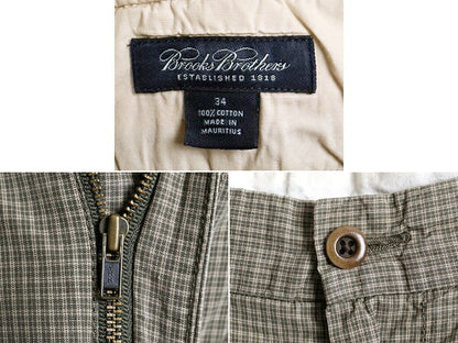 ■ ブルックスブラザーズ 2タック チェック コットン ショートパンツ メンズ 34 / 古着 Brooks Brothers ショーツ 短パン 半パン 半ズボン