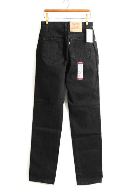 タグ付き 新品 デッドストック 90s USA製 Levis 505 ブラック デニム パンツ レディース S 程/ リーバイス ジーンズ ジーパン ストレート N
