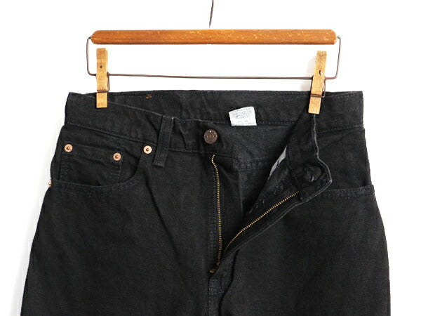タグ付き 新品 デッドストック 90s USA製 Levis 505 ブラック デニム パンツ レディース M 程/ リーバイス ジーンズ ジーパン ストレート V