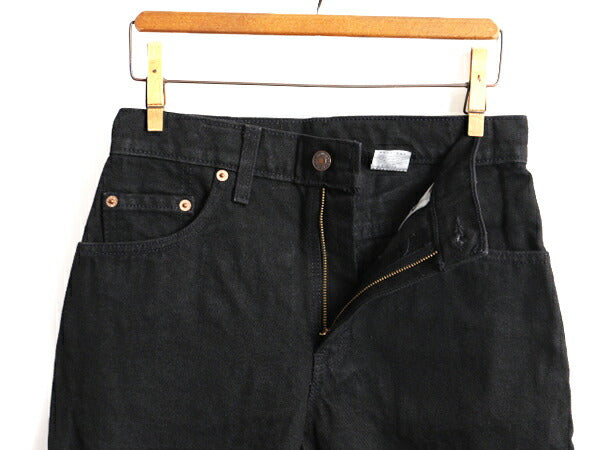 タグ付き 新品 デッドストック 90s USA製 Levis 505 ブラック デニム パンツ レディース S 程/ リーバイス ジーンズ ジーパン ストレート Q