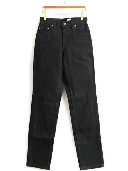 タグ付き 新品 デッドストック 90s USA製 Levis 505 ブラック デニム パンツ レディース S 程/ リーバイス ジーンズ ジーパン ストレート M