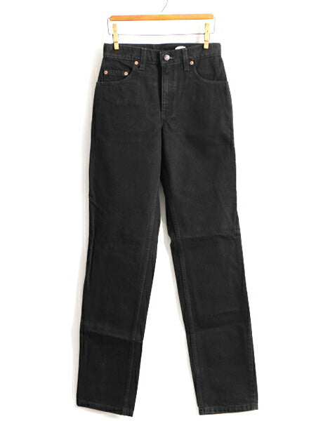 タグ付き 新品 デッドストック 90s USA製 Levis 505 ブラック デニム パンツ レディース S 程/ リーバイス ジーンズ ジーパン ストレート U