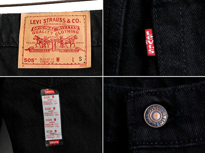 タグ付き 新品 デッドストック 90s USA製 Levis 505 ブラック デニム パンツ レディース S 程/ リーバイス ジーンズ ジーパン ストレート W