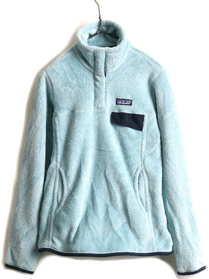 希少サイズ S ■ 17年製 パタゴニア リツール スナップT プルオーバー ジャケット レディース / 古着 Patagonia フリース ジャンパー 水色