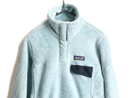 希少サイズ S ■ 17年製 パタゴニア リツール スナップT プルオーバー ジャケット レディース / 古着 Patagonia フリース ジャンパー 水色
