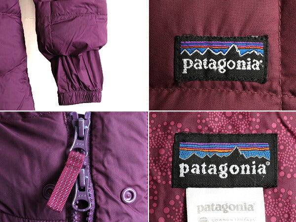 ガールズ M 140cm 程■ 12年製 パタゴニア ダウン コート / キッズ PATAGONIA ナイロン フード パーカー ジャケット フルジップ アウトドア