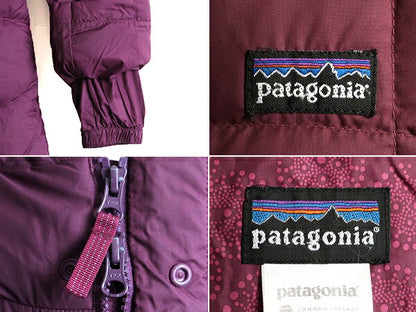 ガールズ M 140cm 程■ 12年製 パタゴニア ダウン コート / キッズ PATAGONIA ナイロン フード パーカー ジャケット フルジップ アウトドア
