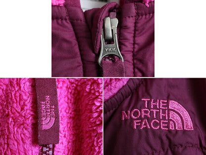 ベビー 70-80cm 程■ ノースフェイス 毛長 フリース ナイロン 切替 ジャケット ( 12-18M ) The North Face フードパーカー ブルゾン ピンク