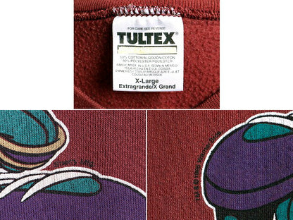ワーナー タズマニアンデビル プリント スウェット トレーナー( レディース XL メンズ L 程) 90s 古着 90年代 USA製 TULTEX キャラキター