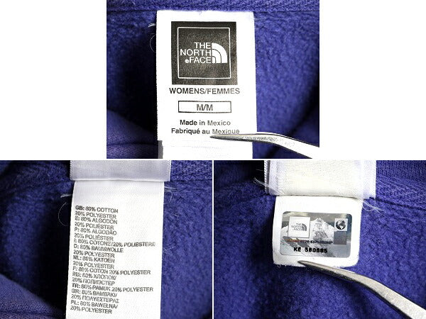 ■ ノースフェイス プリント スウェット フード パーカー ( レディース M ) The North Face トレーナー プルオーバー 裏起毛 スエット 紫