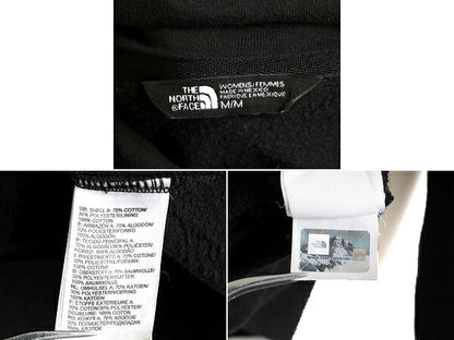 ■ ノースフェイス プリント スウェット フード パーカー ( レディース M ) The North Face トレーナー プルオーバー 裏起毛 アウトドア 黒