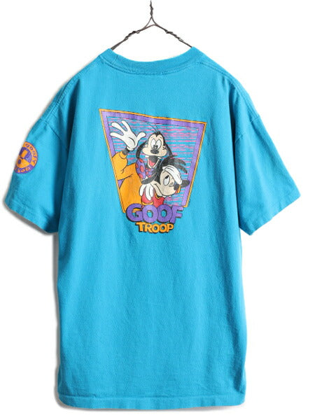 90s USA製 ★ グーフィー 3面 プリント Tシャツ ( メンズ XL ) 90年代 キャラクター ゲーム アニメ ディズニー カプコン 企業 オフィシャル