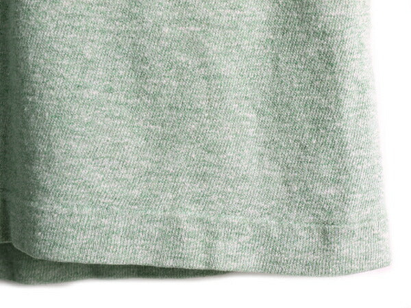 70s USA製 ★ チャンピオン 両面 プリント リンガー Tシャツ メンズ M / 70年代 Champion バータグ 88 12 霜降り 緑 シングルステッチ 企業