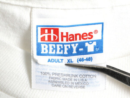 90s ★ アニマル トカゲ アート イラスト プリント Tシャツ メンズ XL / 90年代 オールド 動物 HANES シングルステッチ ヘビーウェイト 白