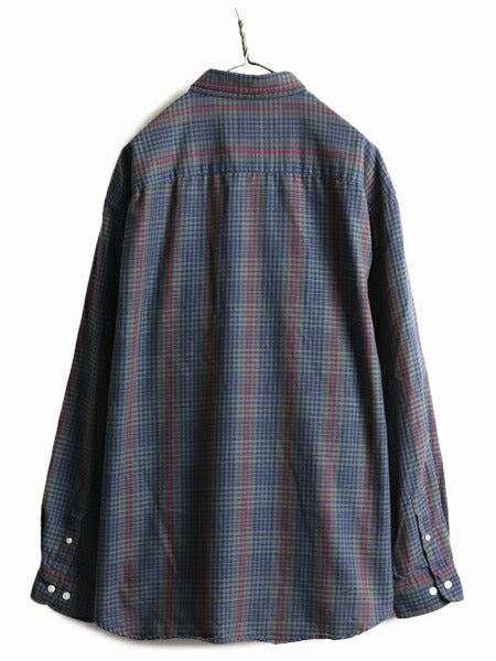 90s 大きいサイズ XL ■ ドッカーズ リーバイス チェック 長袖 ボタンダウン シャツ メンズ 古着 90年代 オールド DOCKERS LEVIS コットン