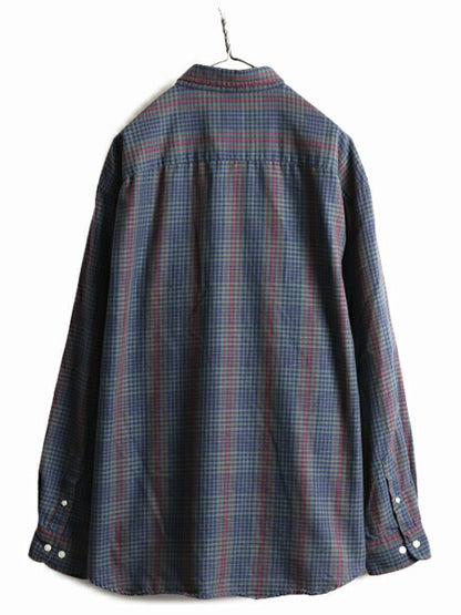 90s 大きいサイズ XL ■ ドッカーズ リーバイス チェック 長袖 ボタンダウン シャツ メンズ 古着 90年代 オールド DOCKERS LEVIS コットン