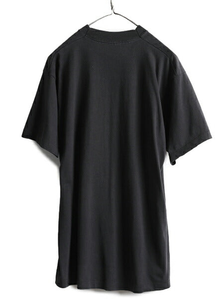 80s USA製 ■ NBA ピストンズ バッドボーイズ プリント 半袖 Tシャツ ( メンズ XL 小さめ L 程) 古着 80年代 ビンテージ スカル バスケ 黒