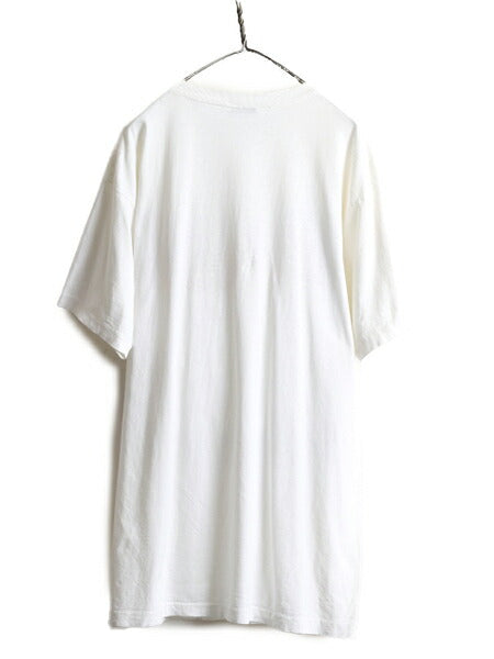 90s 大きいサイズ XXL ■ フラワー アート プリント 半袖 Tシャツ メンズ 2XL / 90年代 花 芸術 イラスト シングルステッチ ヘビーウェイト