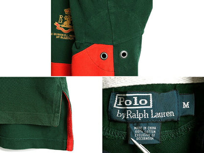 ■ ポロ ラルフローレン 鹿の子 半袖 ポロシャツ メンズ M / 古着 POLO 半袖シャツ ラガーシャツ タイプ ラグビー シャツ カスタムフィット