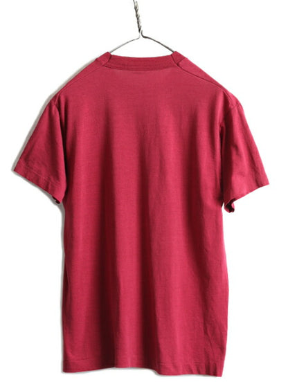 80s USA製 ■ フルーツオブザルーム ポケット付き 半袖 Tシャツ メンズ M 小さめ S 程/ 80年代 ビンテージ ポケT 無地 シングルステッチ 耳