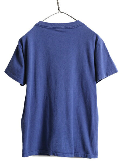 80s USA製 ■ チャンピオン NFL ジャイアンツ プリント 半袖 Tシャツ L メンズ M 程 / 古着 Champion 80年代 シングルステッチ アメフト 青