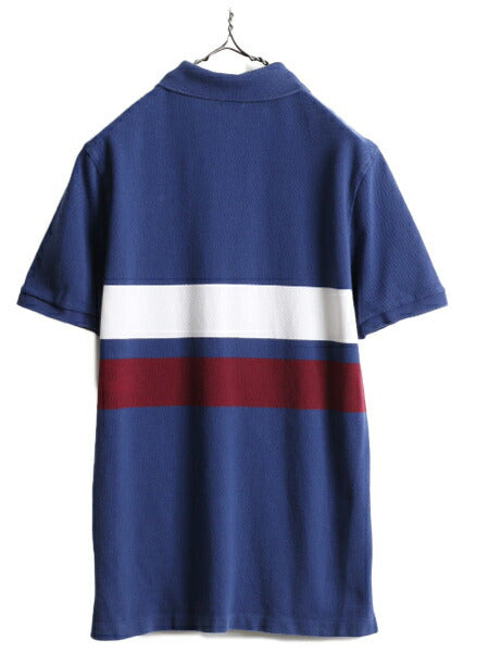 ■ ポロ ラルフローレン ボーダー 鹿の子 半袖 ポロシャツ メンズ S / 古着 POLO 半袖シャツ ロゴ プリント クラシックフィット 胸ボーダー
