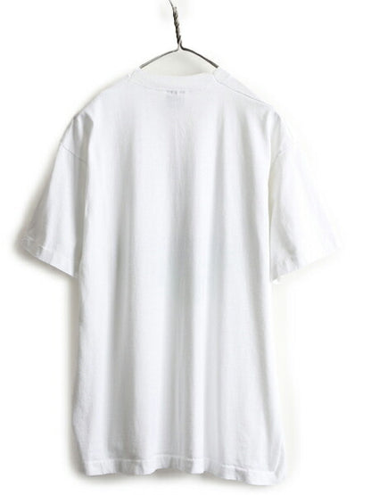 90s USA製 大きいサイズ XL ■ ジョーク イラスト プリント 半袖 Tシャツ ( メンズ ) 90年代 オールド アート 当時物 シングルステッチ 白