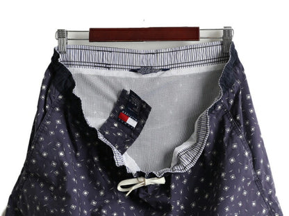 90s ■ トミーヒルフィガー 総柄 ショートパンツ メンズ L / 古着 90年代 オールド TOMMY HILFIGER ショーツ 短パン 海パン スイム サーフ