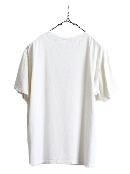80s ビンテージ ■ ゲス プリント 半袖 Tシャツ メンズ レディース M 程/ 80年代 GUESS シングルステッチ 白 ロゴTシャツ プリントTシャツ