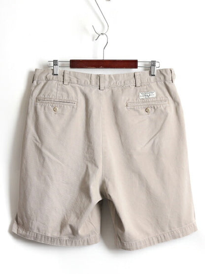 90s ■ ポロ ラルフローレン 2タック コットン チノ ショートパンツ ( メンズ 36 ) POLO 90年代 オールド ショーツ ポロチノ 半パン 短パン