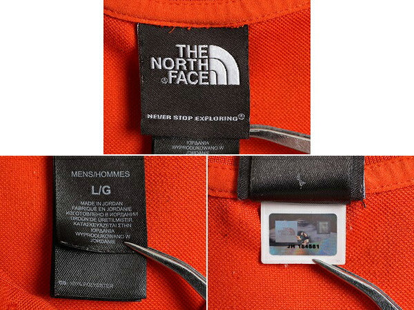 ■ ノースフェイス 半袖 ポロシャツ メンズ L 古着 The North Face アウトドア 半袖シャツ ストレッチ スムース 素材 ボックス シルエット