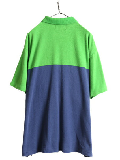 00s 大きいサイズ XL ■ ポロスポーツ ラルフローレン 半袖 ポロシャツ メンズ / 古着 00年代 オールド POLO SPORT ポロ サーマル 2トーン