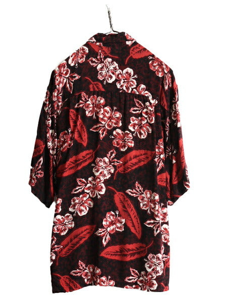 90s オールド ■ ARCHIPELAGO 100% レーヨン アロハ シャツ メンズ L / 古着 90年代 ハワイアンシャツ 大きいサイズ 半袖シャツ ボックス