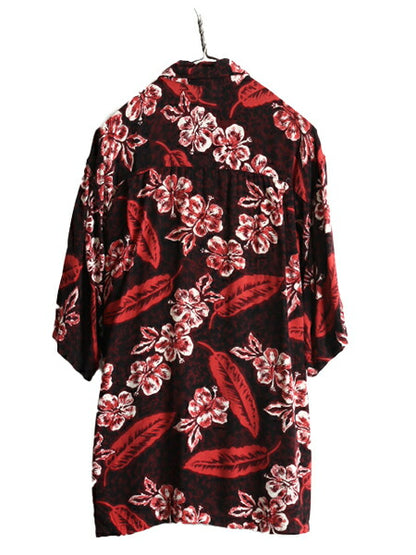90s オールド ■ ARCHIPELAGO 100% レーヨン アロハ シャツ メンズ L / 古着 90年代 ハワイアンシャツ 大きいサイズ 半袖シャツ ボックス