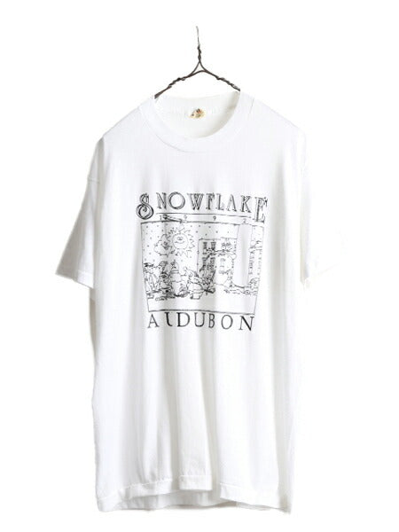 90s USA製 ■ アート イラスト プリント Tシャツ ( メンズ XL 小さめ L 程) 90年代 オールド シングルステッチ キャラクター SCREEN STARS