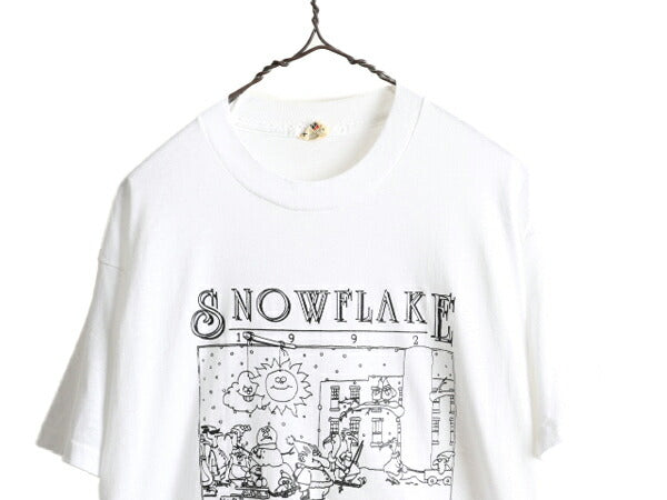 90s USA製 ■ アート イラスト プリント Tシャツ ( メンズ XL 小さめ L 程) 90年代 オールド シングルステッチ キャラクター SCREEN STARS