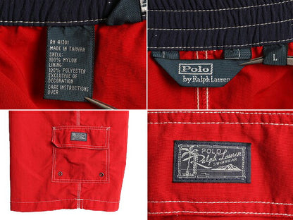 ■ ポロ ラルフローレン ナイロン ショートパンツ メンズ L サーフ パンツ スイム ショーツ 短パン 半パン 海パン ボード POLO ポニー刺繍