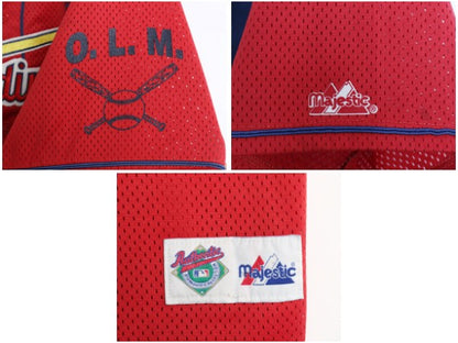 USA製 カージナルス ベースボール シャツ メンズ XL / MLB オフィシャル マジェスティック 大リーグ ユニフォーム 半袖シャツ 大きいサイズ