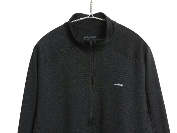 パタゴニア キャプリーン 3 長袖 Tシャツ メンズ L / 11年製 ハーフジップ ストレッチ カットソー ロンT アンダーシャツ インナー ブラック