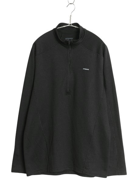 パタゴニア キャプリーン 3 長袖 Tシャツ メンズ L / 11年製 ハーフジップ ストレッチ カットソー ロンT アンダーシャツ インナー ブラック