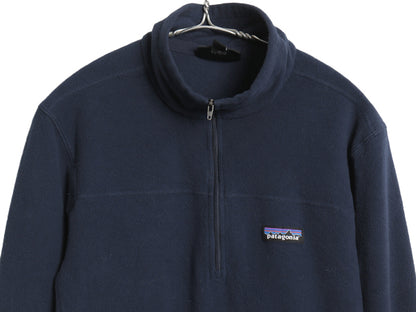パタゴニア マイクロD ハーフジップ フリース プルオーバー メンズ S 20年製 アウトドア ロンT 長袖 Tシャツ ハイネック インナー ネイビー