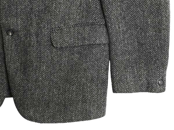 60s ハリスツイード テーラード ジャケット メンズ M 程/ ヴィンテージ ブレザー ヘビーウェイト ウール ツイード ヘリンボーン ストライプ