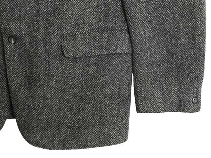60s ハリスツイード テーラード ジャケット メンズ M 程/ ヴィンテージ ブレザー ヘビーウェイト ウール ツイード ヘリンボーン ストライプ