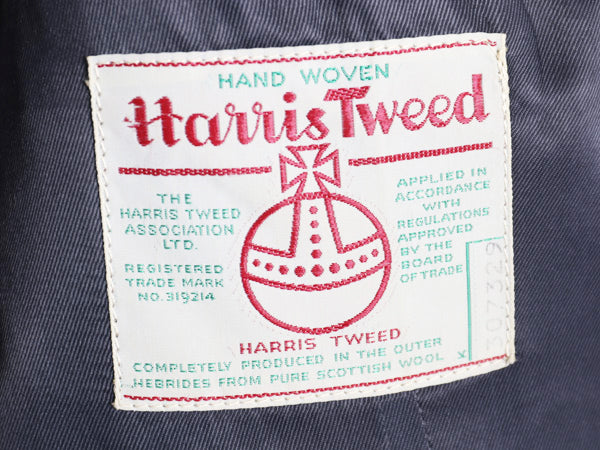 60s ハリスツイード テーラード ジャケット メンズ M 程/ ヴィンテージ ブレザー ヘビーウェイト ウール ツイード ヘリンボーン ストライプ