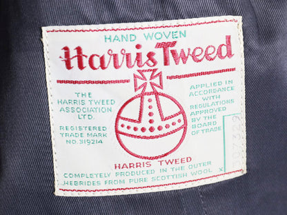 60s ハリスツイード テーラード ジャケット メンズ M 程/ ヴィンテージ ブレザー ヘビーウェイト ウール ツイード ヘリンボーン ストライプ