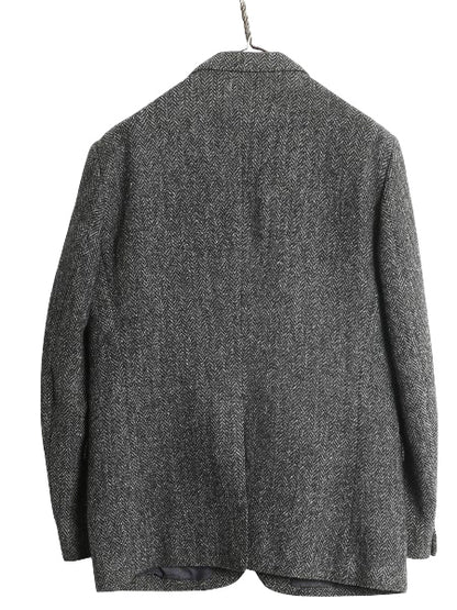 60s ハリスツイード テーラード ジャケット メンズ M 程/ ヴィンテージ ブレザー ヘビーウェイト ウール ツイード ヘリンボーン ストライプ