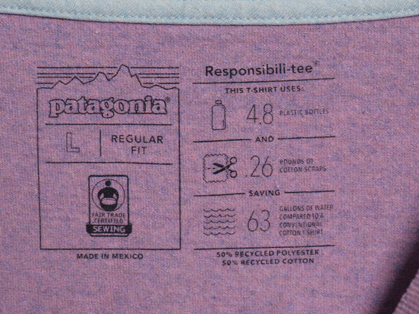 US企画 パタゴニア 両面 プリント 長袖 Tシャツ レディース L / 19年製 アウトドア ロンT カットソー グラフィック アート バックプリント